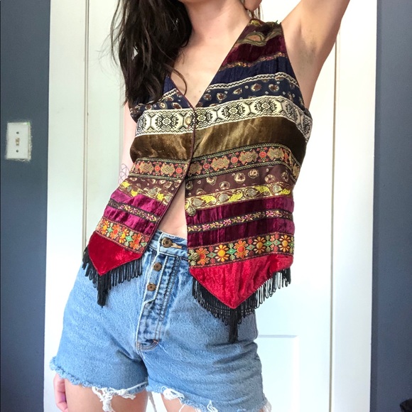 Vintage Bohemian Western Style Vest - Picture 1 of 5